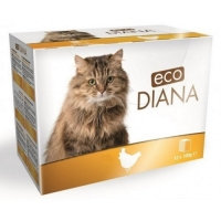 Eco Diana 12 x 100g kaps.cat kuřecí kousky v omáčce