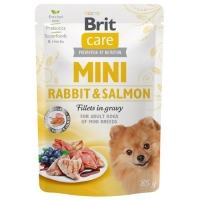Brit Care Mini Rabbit&Salmon fillets in gravy 85g