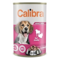 Calibra dog 1240g telecí, krůta a obiloviny v omáčce NEW dog