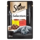 Sheba Selection in Sauce 85g s kuřecím a hovězím masem ve šťávě kaps. AKCE