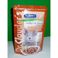 Dr.Clauder´s Geflügel & Niere (ledvinky a drůbež v omáčce) 100g cat