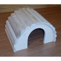 Domek morče iglu 23x13,5x18,5cm dřevo, přírodní