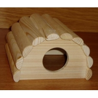 Domek myš iglu 12,5x7,5x10,5cm dřevo, přírodní