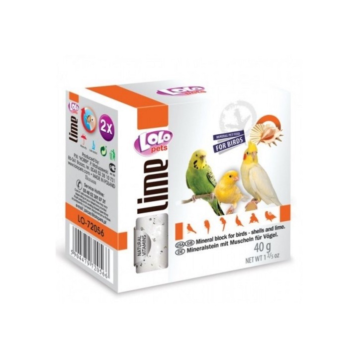 Lolo-min.kámen pro ptáky s mušlemi 2ks/40g