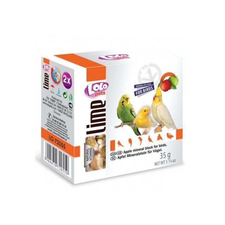 Lolo-min.kámen pro ptáky jablko 2ks/35g