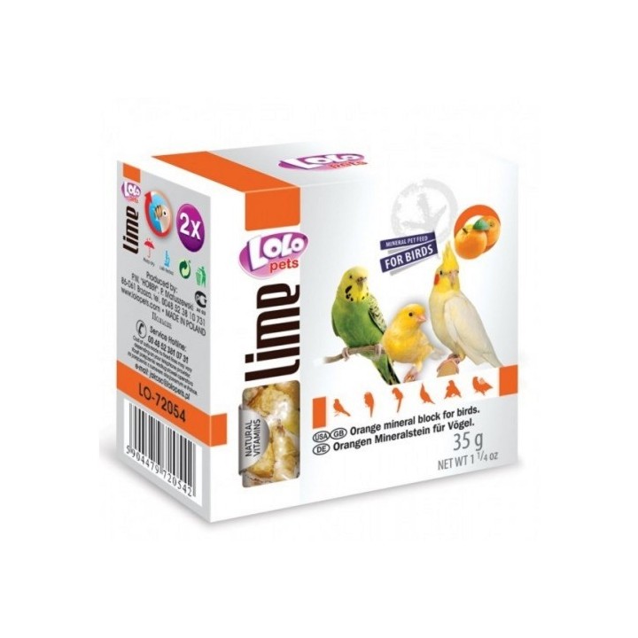 Lolo-min.kámen pro ptáky pomeranč 2ks/35g