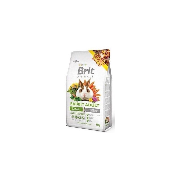 Brit animals 3,0kg králík adult complete