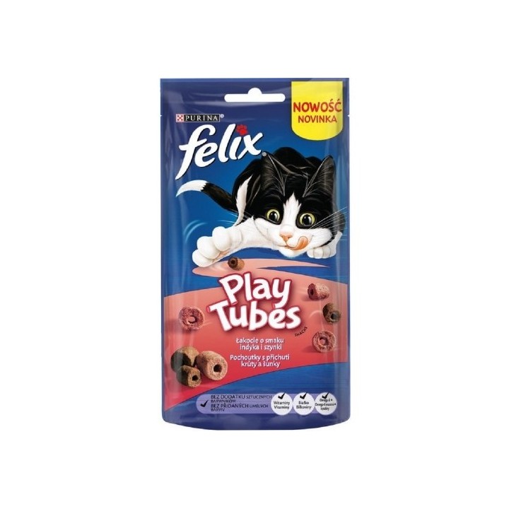 Felix Play Tubes 50g krůta a šunka cat