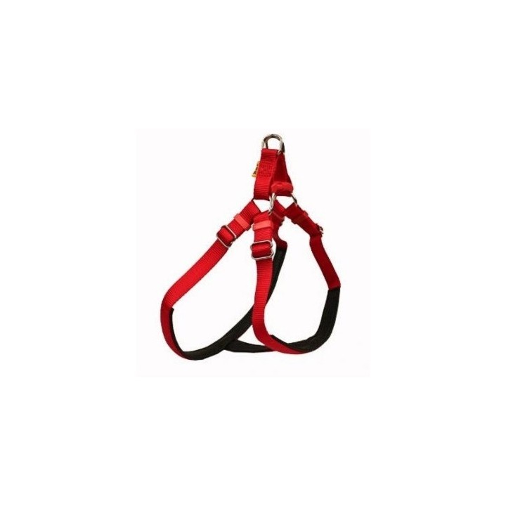 Postroj popruh 2,0cm č.3-4 červený jedn.podšitý