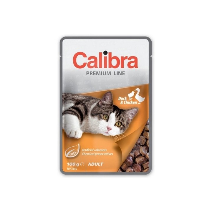 Calibra 100g kapsa premium duck+chicken cat