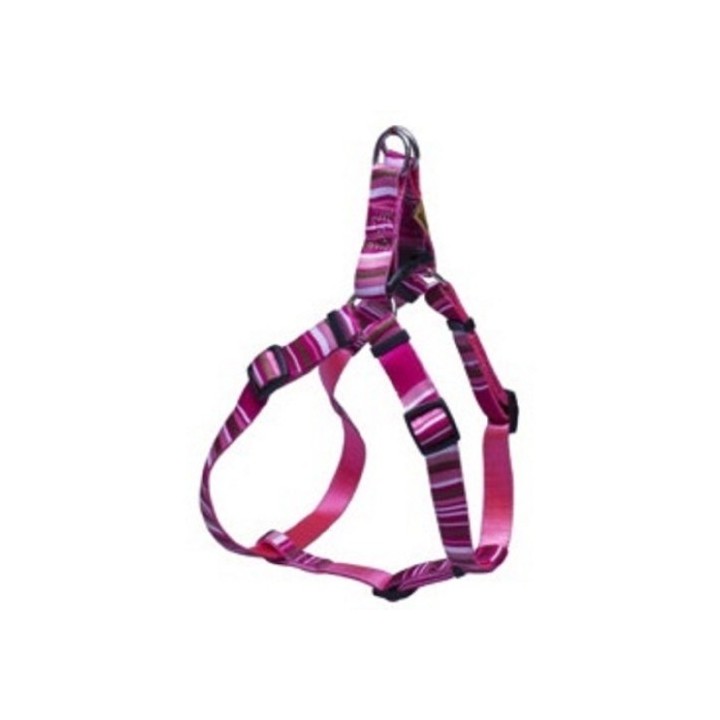 Postroj popruh 2,0cm proužky č.2-růžový