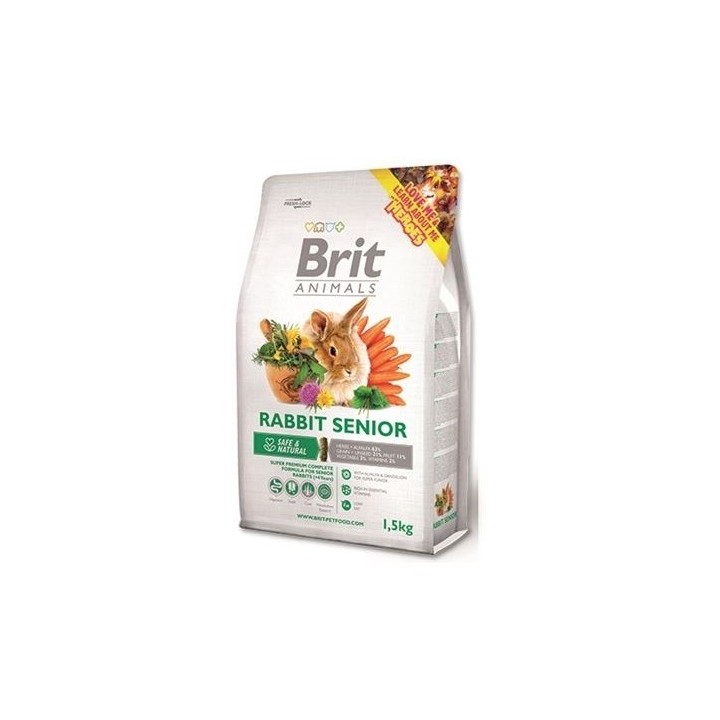 Brit animals 1,5kg králík senior complete