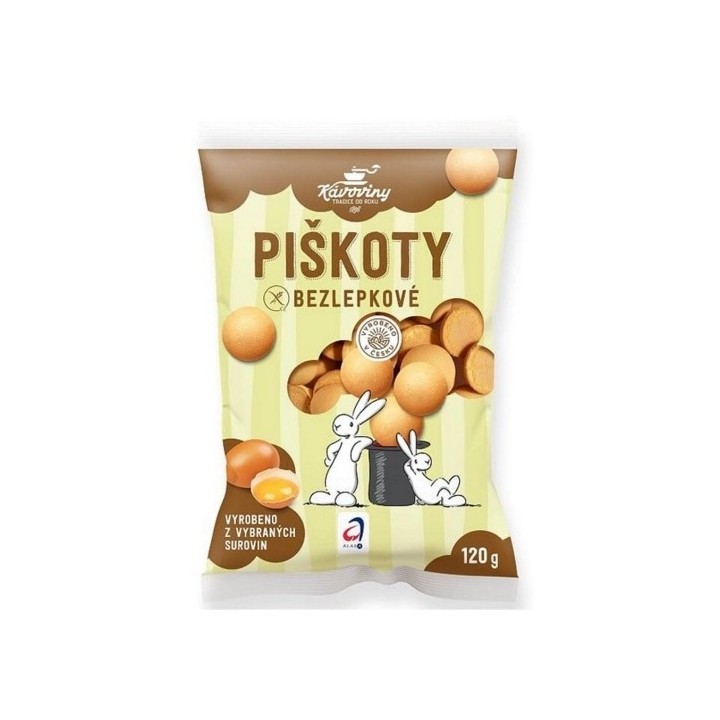 Piškoty 120g bezlepkové
