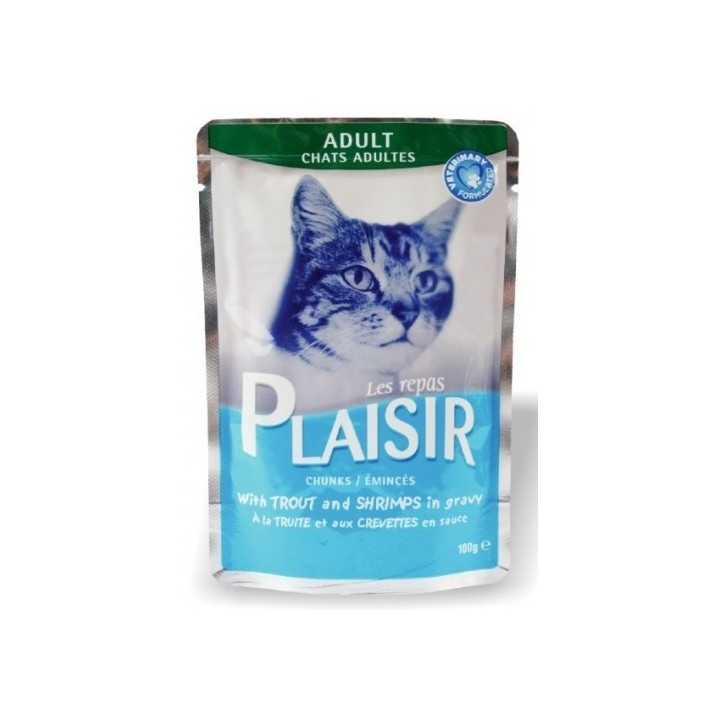 Plaisir 100g pstruh+krevety v omáčce kapsička cat
