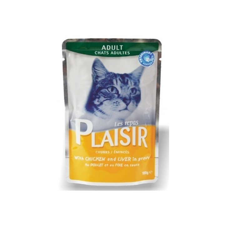 Plaisir 100g kuře+játra kapsička cat