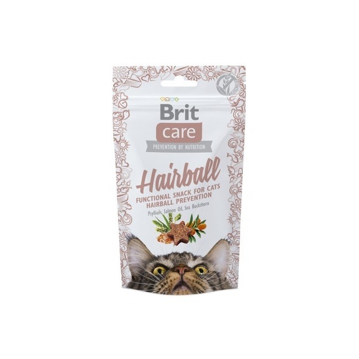 Brit care cat snack Hairball 50g 1ks/12ks