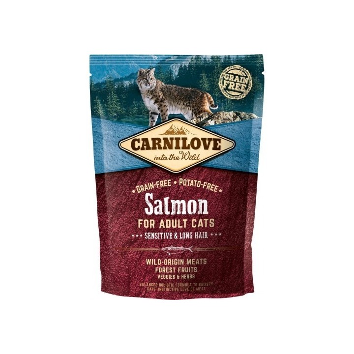 Carnilove 400g Sensit.Salmon Long Hair adult cat