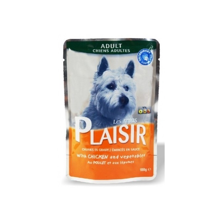 Plaisir 100g kuřecí se zeleninou kapsička dog