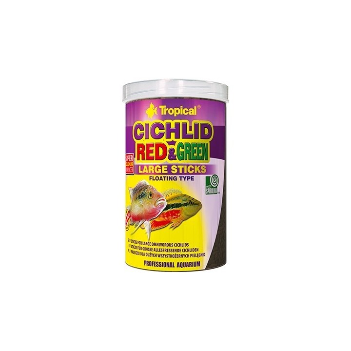 Tropical Cichlid Red+Green Large stick 250ml /75g