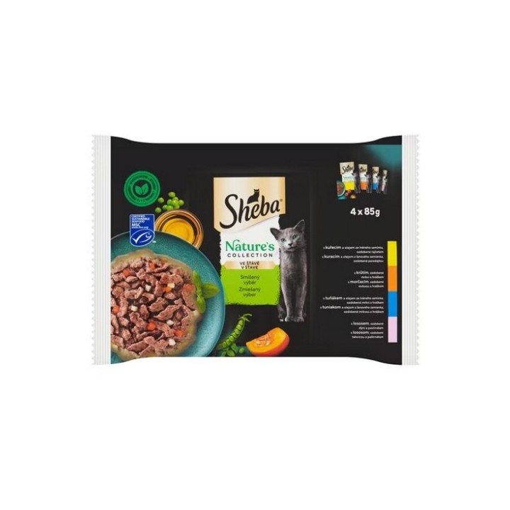 Sheba Collection Nature´s 4 x 85g kaps.smíšený výběr ve šťávě