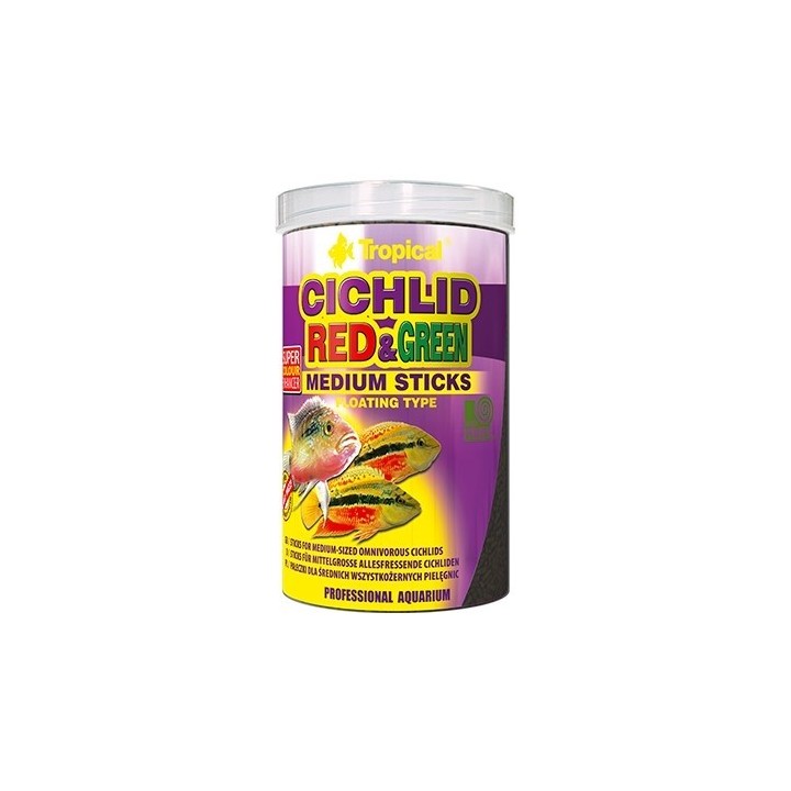Tropical Cichlid Red+Green Medium stick 250ml /90g