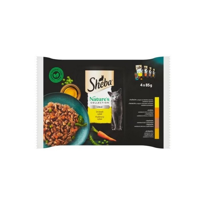Sheba Collection Nature´s 4 x 85g kaps.drůbeží výběr v želé