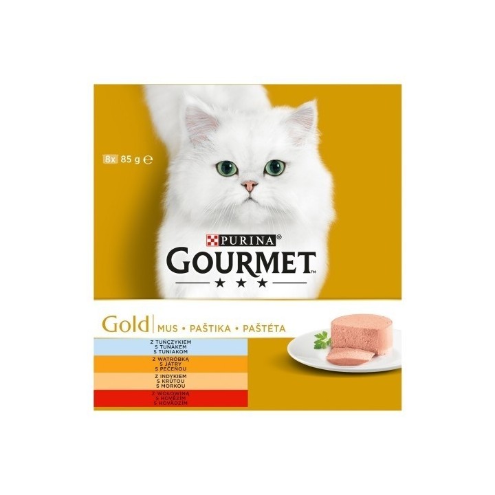 Gourmet konzerva 8x85g gold paštika