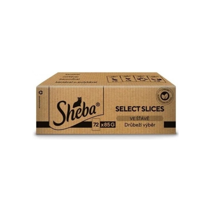 Sheba  72 x 85g kapsička drůbeží výběr ve šťávě cat