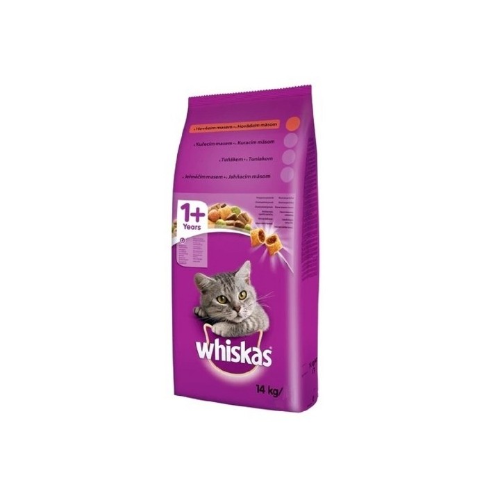 Whiskas 14kg hovězí cat