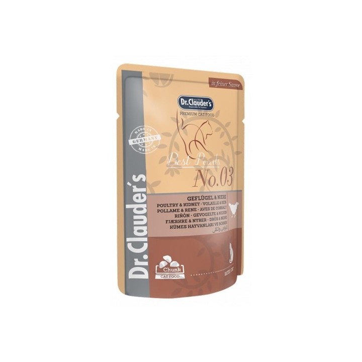 Dr.Clauder´s Geflügel & Niere (ledvinky a drůbež v omáčce) 100g cat  AKCE