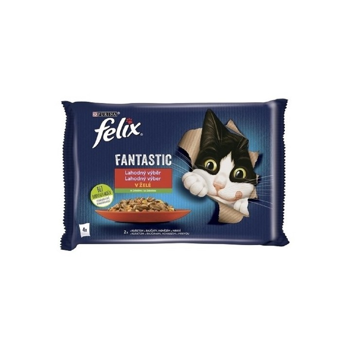 Felix Fantastic 85gx4ks kaps. kuře+rajče/hovězí+mrkev/12ks