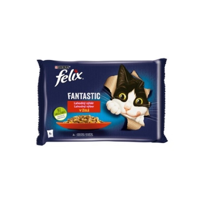 Felix Fantastic 85gx4ks kaps.hovězí+kuře v želé/12ks