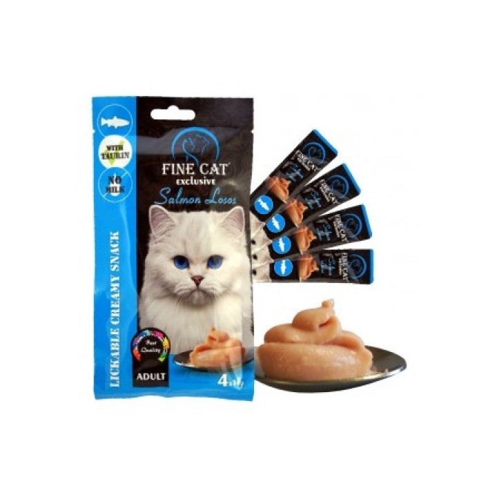Fine cat Exclusive krémová svačinka Salmon 4x15g