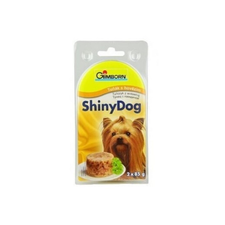 Shiny dog 2x85g tuňák+hovězí/8ks
