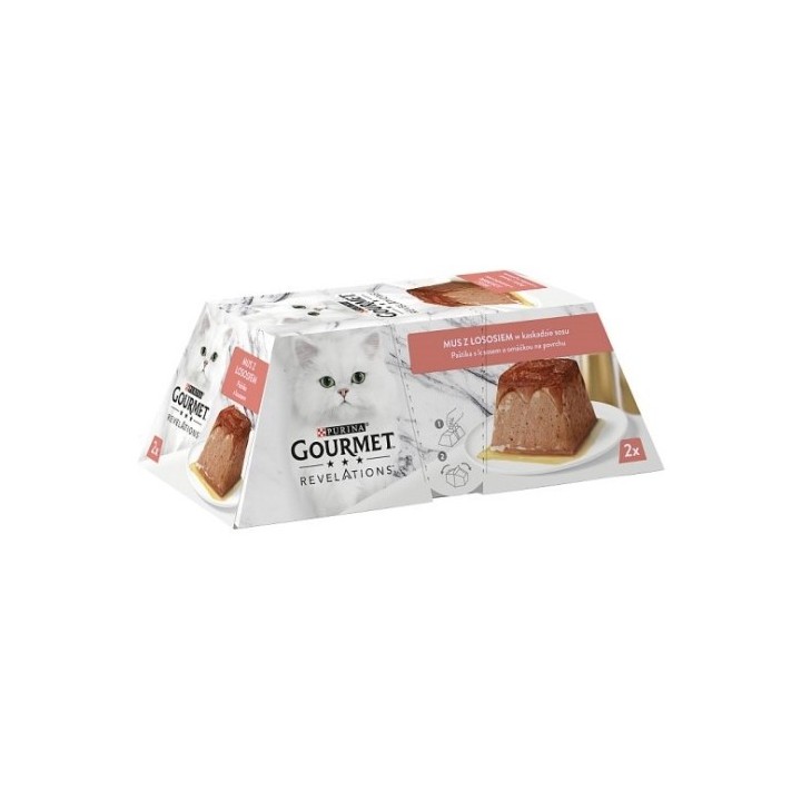 Gourmet revelations 2x57g paštika s lososem cat