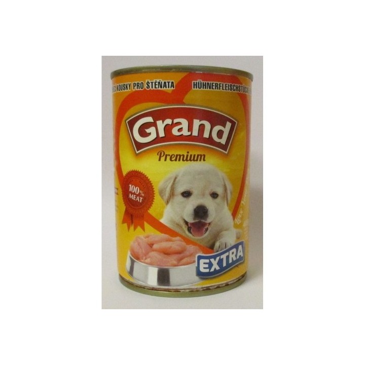Grand  405g extra štěně kuřecí kousky 1ks/6ks
