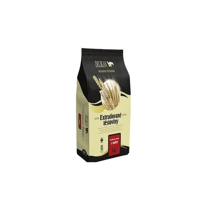 Delikan  3kg extrudované těstoviny mrkev