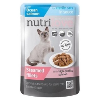Nutrilove 85g kapsička, STERILE, šťáva losos/28ks AKCE