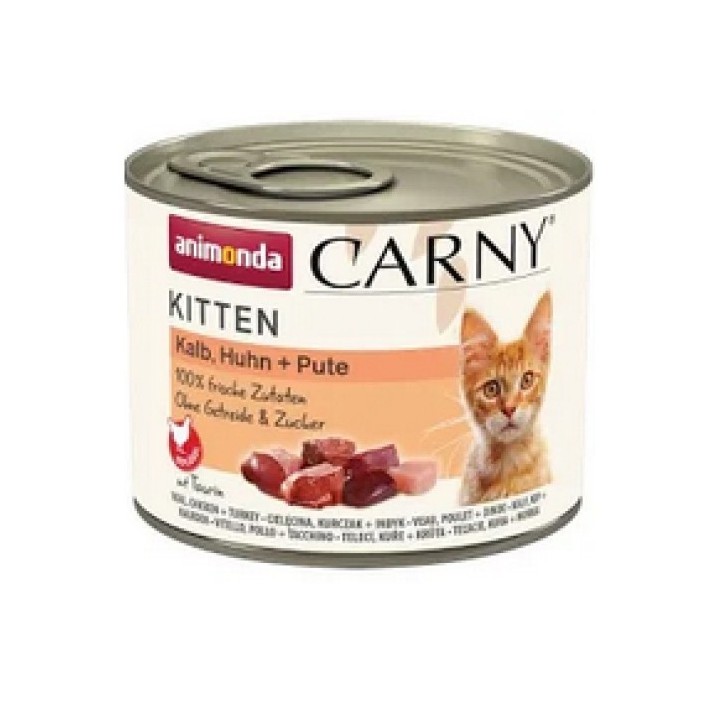 Animonda 200g Carny kitten telecí + kuřecí + krůta