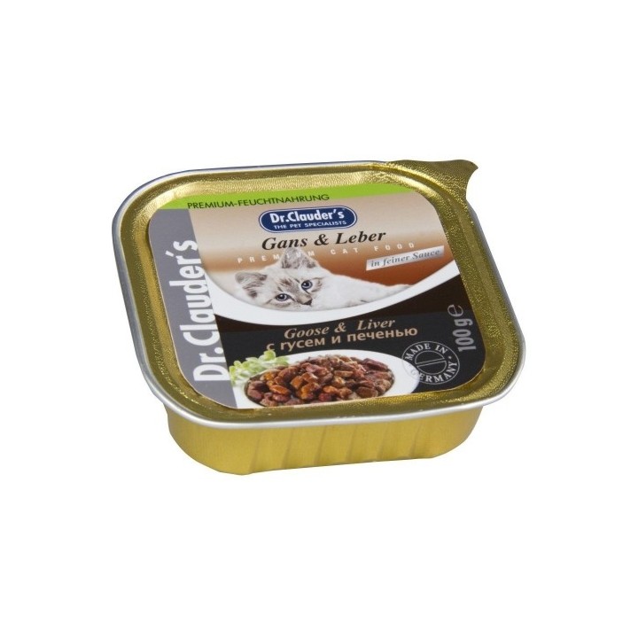 Dr.Clauder´s Gans & Leber (husí s játry) 100g cat  AKCE