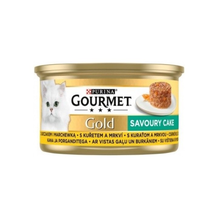 Gourmet 85g Gold Savoury Cake s kuřetem a mrkví