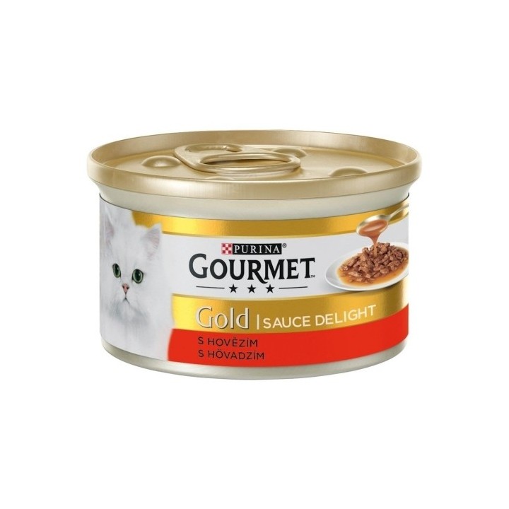 Gourmet 85g Gold Sauce Delight minifilety s hovězím v omáčce/12ks