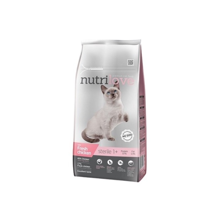 Nutrilove 1,4kg Sterile Fresh Chicken cat  AKCE