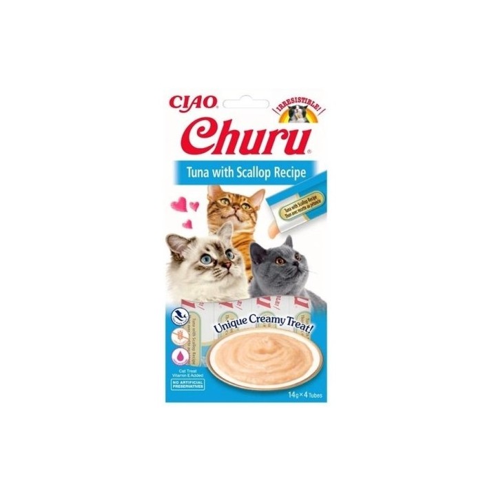 Churu Cat Tuna with Scallop 4x14g