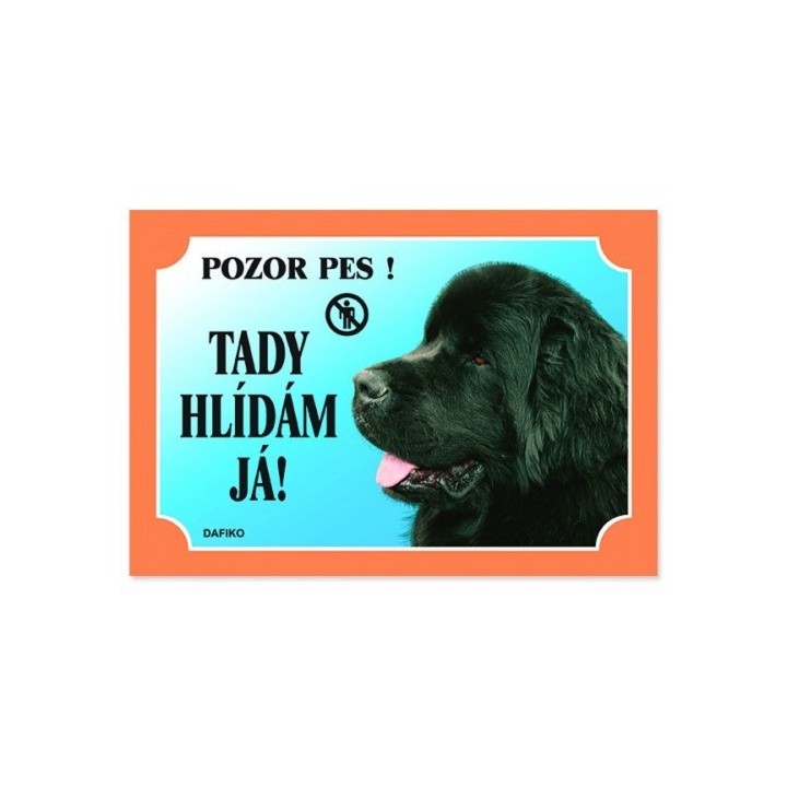 Cedulka novofoundlan.pes černý