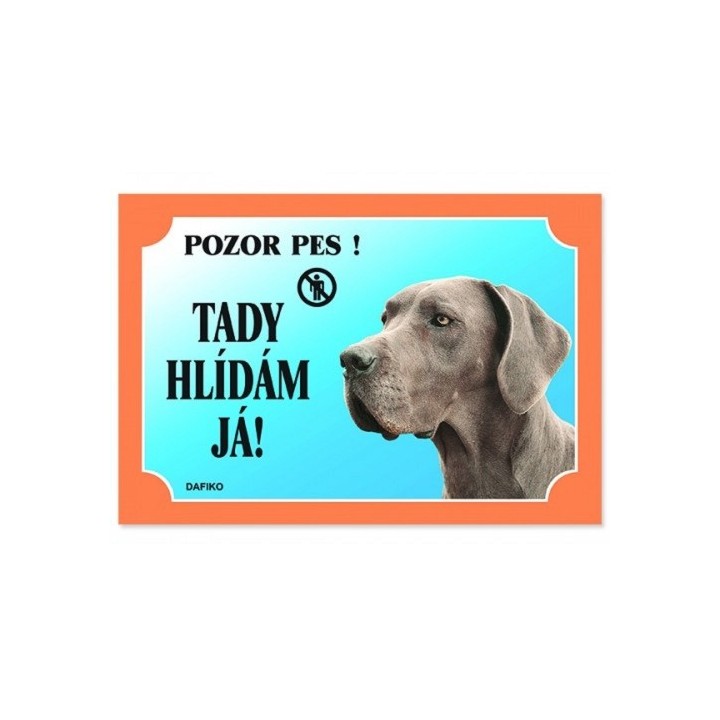 Cedulka doga modrá