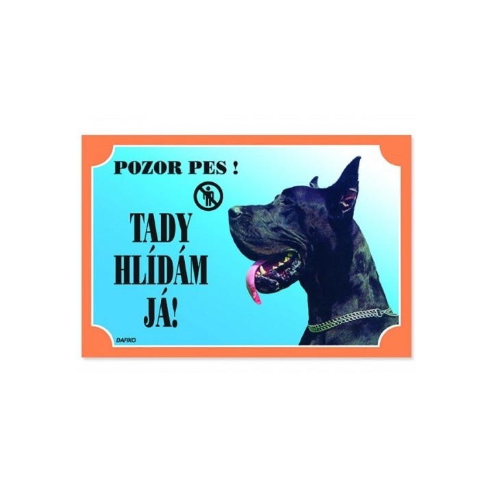 Cedulka doga černá