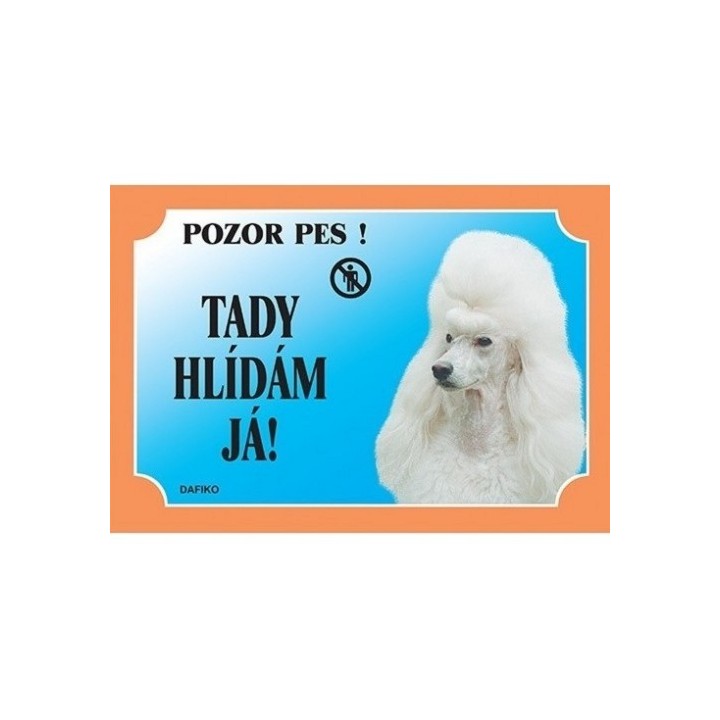 Cedulka pudl bílý