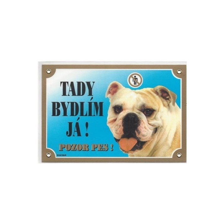 Cedulka anglický buldok