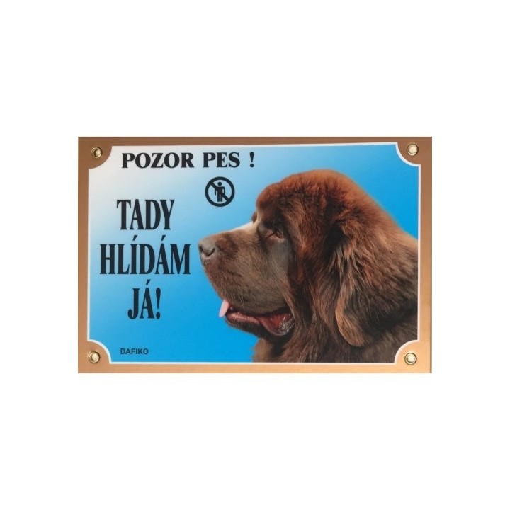 Cedulka novofoundlan.pes hnědý